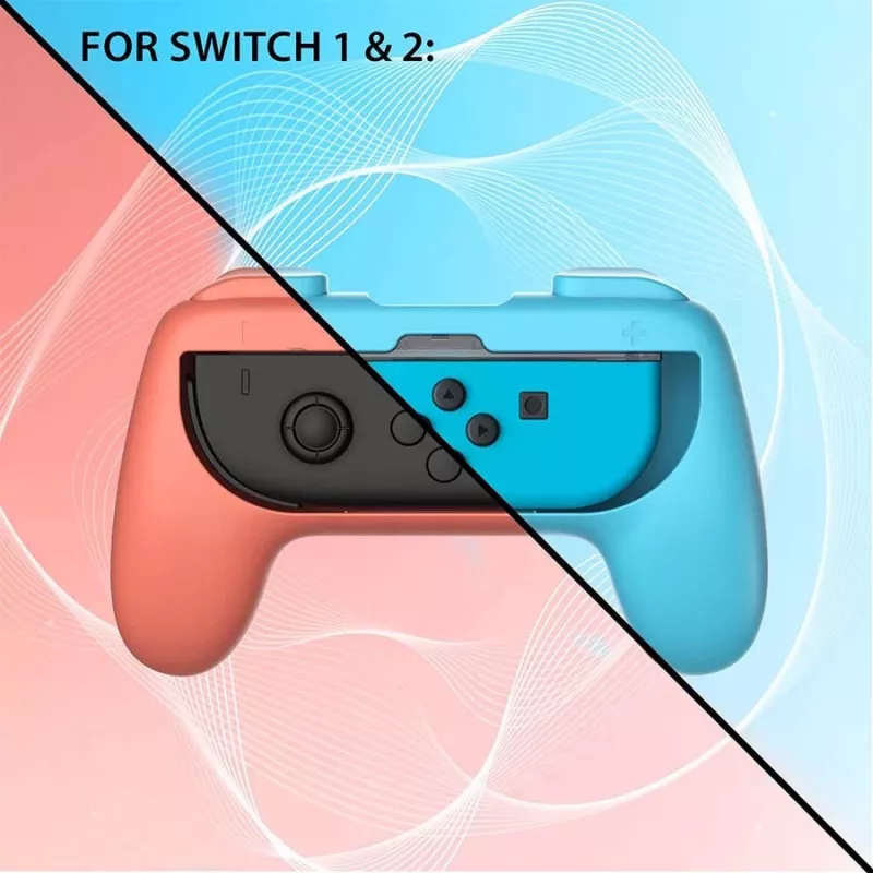 Λαβή χειριστηρίου Subsonic Joy-Cons άνετη λαβή Switch & Switch 2 ροζ τυρκουάζ