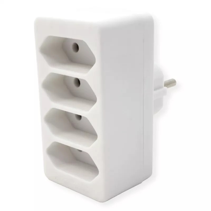 Πολύπριζο Bachmann 921.273 – 4× ευρωπαϊκές πρίζες, λευκό PVC