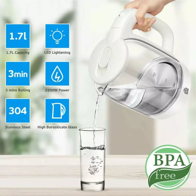 Ηλεκτρικός βραστήρας Forme FKG-102 1,7L 2200W Λευκό