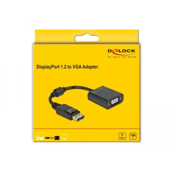 Αντάπτορας DisplayPort 1.2 βύσμα αρσενικό σε υποδοχή θηλυκή VGA DeLOCK 61006