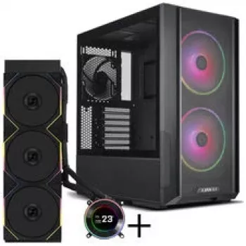 Lian Li LANCOOL 216 Κουτί PC Bundle + HYDROSHIFT II LCD-C 360TL AiO - Μαύρο