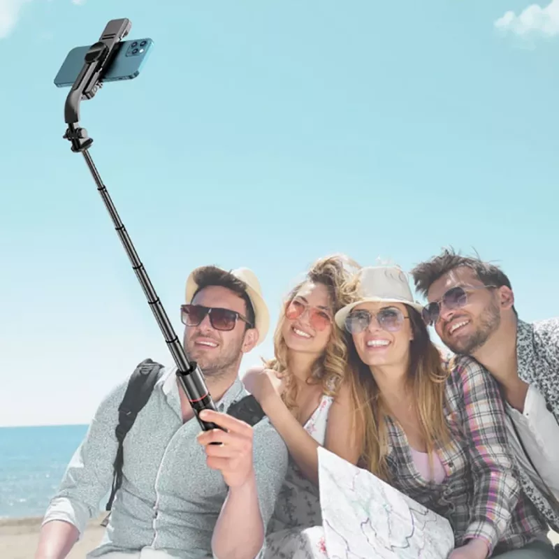 Tech-Protect L05S Selfie Stick βάση LED λάμπα τηλεχειριστήριο Bluetooth