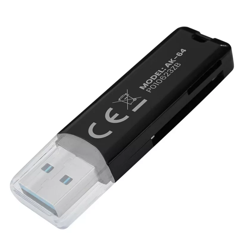 Αναγνώστης καρτών SAVIO AK-64 USB 3.2 Gen 1 έξοδος Type-A, υποδοχή MicroSD, 5000 Mbit/s, μαύρο