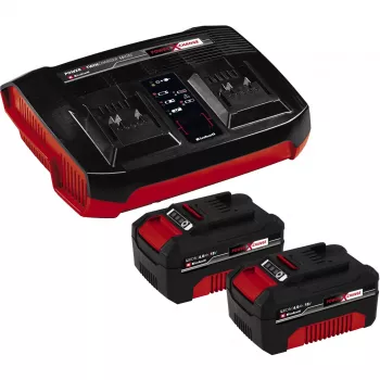 Σετ φορτιστή μπαταρίας Einhell 2x 4.0Ah Twincharger AC LED