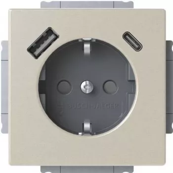 Busch-Jaeger SCHUKO Πρίζα USB-A+C 20 EUCB2USBAC-866 (2CKA002011A6314)