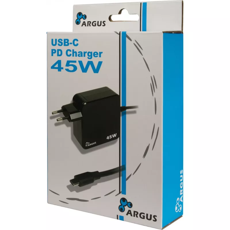 Φορτιστής Inter-Tech PD-2045 Universal Μαύρο AC για εσωτερικό χώρο 20V USB-C