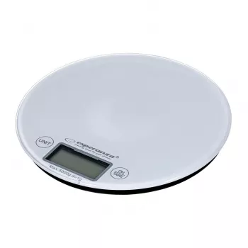 Ηλεκτρονική ζυγαριά κουζίνας ESPERANZA EKS003W, χωρητικότητα 5 kg, ακρίβεια 1 g, σκληρυμένο γυαλί, χειριστήριο αφής