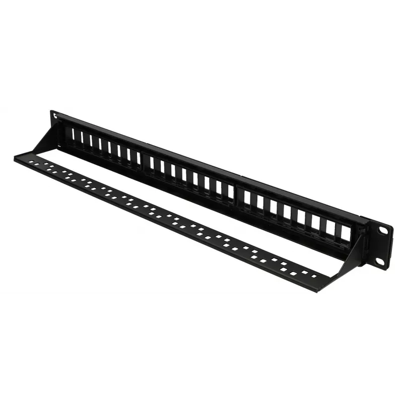 Patch panel Extralink 24-Port U/UTP (UTP) αρθρωτό, 1U, μαύρο, πλάτος 482,6 mm