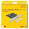 DeLOCK - Προσαρμογέας USB - PCIe 3.0 x4 Low-Profile - USB 3.2 Gen 2x2 x 1 (89036)