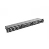 Patchpanel 1U LANBERG PPS6-1024-B, 24 θυρών Cat6, μέταλλο, μαύρο, 442×114,5×44,5 mm
