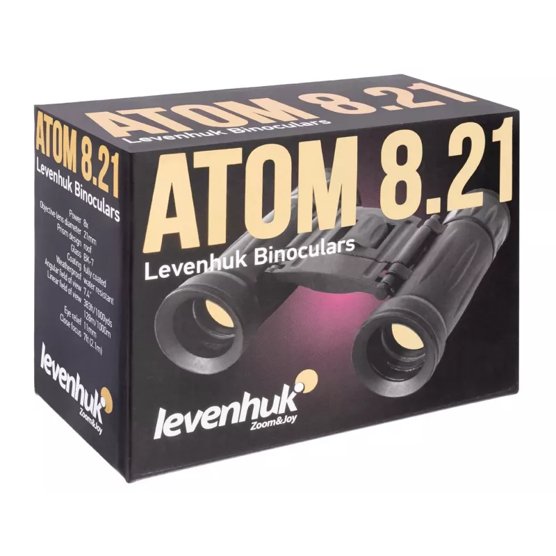 Κιάλια Levenhuk Atom 8x21 Πρίσμα οροφής μαύρο Μεγέθυνση 8x