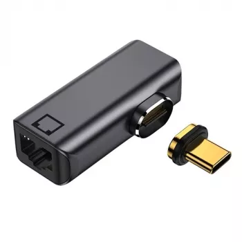 Μαγνητικός adapter USB Type-C - RJ-45, 100/1000 Mb