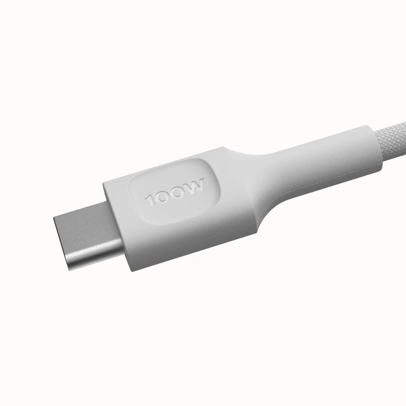 Καλώδιο USB-C-USB-C PowerStream 100W πλεκτό 1,2m λευκό