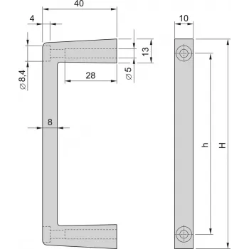 SCHROFF Μπροστινές λαβές - ΜΠΡΟΣΤΙΝΕΣ ΛΑΒΕΣ 3HE MULTIPAC(2X) (20860258)