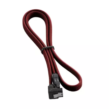 CableMod ModMesh - Καλώδιο SATA - Serial ATA 150/300/600 - SATA (W) γωνιακό σε SATA (W) - 60 cm - Κόκκινο αίμα (CM-CAB-RSAT-N60KBR-R)