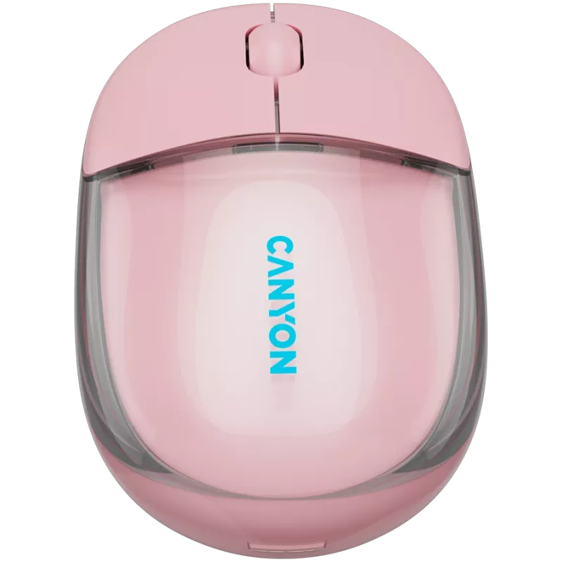 CANYON Ποντίκι OnClick 24 BT/ Wireless Διαφανές/Ροζ