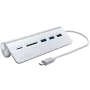 Satechi Type-C Αλουμινένιο Hub USB & Αναγνώστης καρτών, ασημί, ST-TCHCRS