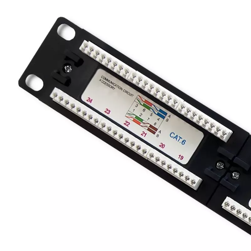 Patchpanel RACK 24 θυρών, Cat.6 UTP