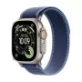 Smartwatch Apple Watch Ultra 3 GPS + Cellular 49 mm Natural Titanium με Blue Bright Trail Loop