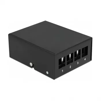 Patch Panel DeLOCK Keystone 4 Port μαύρο