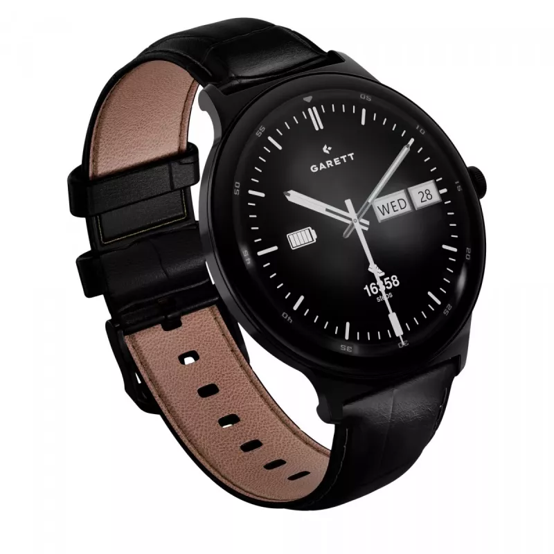 Smartwatch Garett Quantum – μαύρο ανοξείδωτο ατσάλι