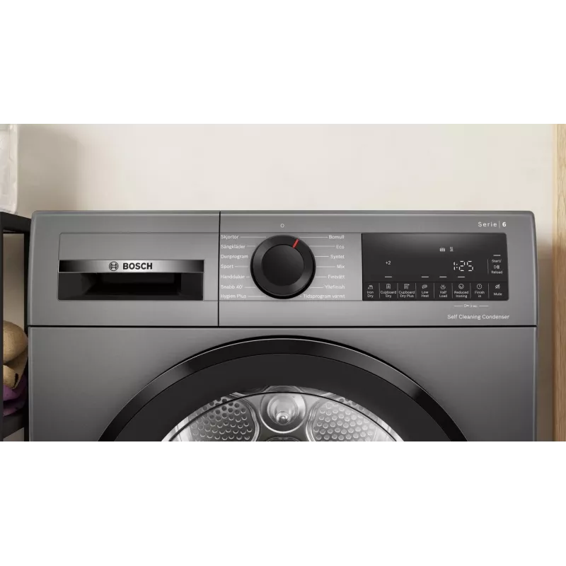 Bosch WQG245DXSN στεγνωτήριο με αντλία θερμότητας 9 kg