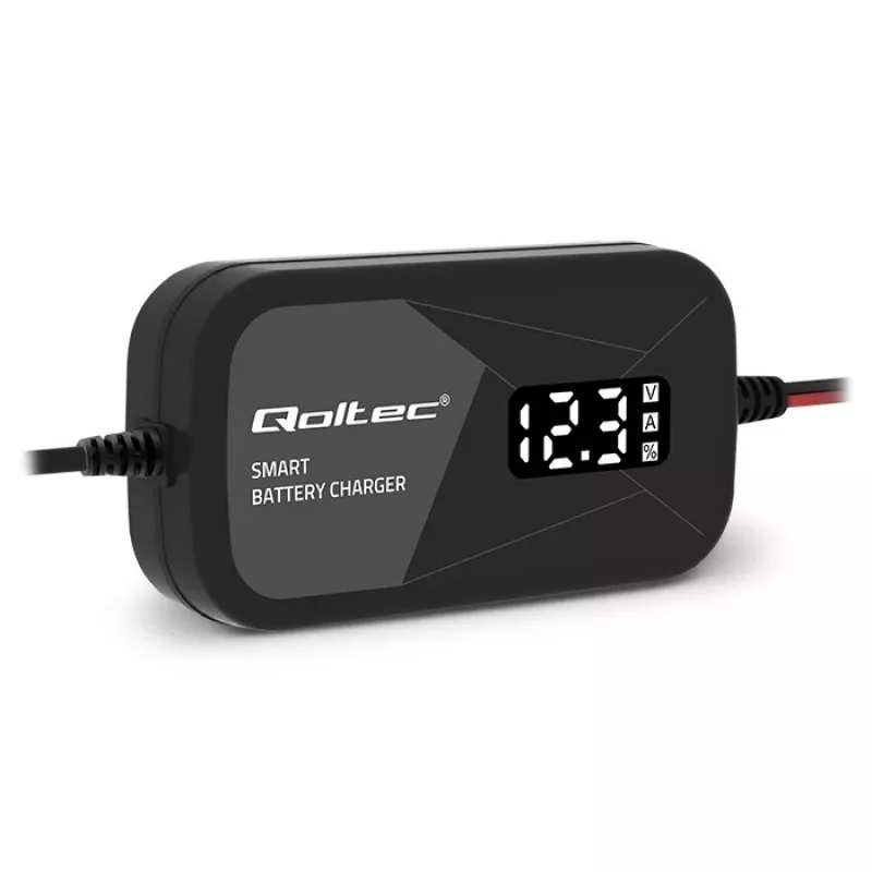 Φορτιστής μπαταρίας QOLTEC 52492 12V 2A με μικροεπεξεργαστή και αναγέννηση κυψελών
