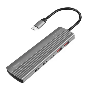 LogiLink USB 3.2 Gen2 Hub 4+1 θυρών 2x USB-A 2x USB-C PD 100W αλουμίνιο