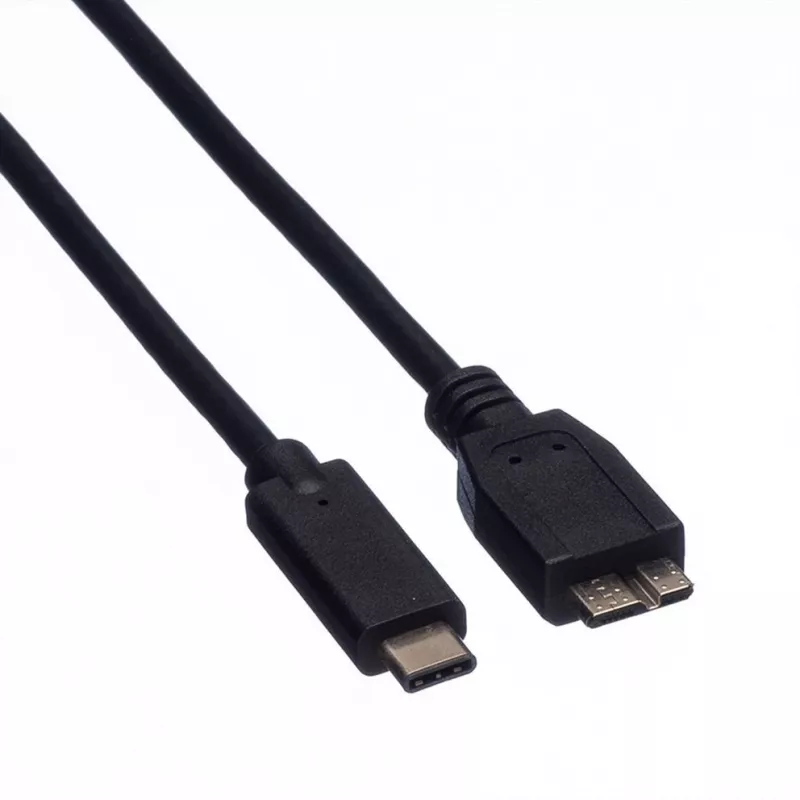 ROLINE - Καλώδιο USB - Micro-USB 3.0 Type B (M) σε USB Type C (M) - 1 m - Μαύρο (11.02.9006)