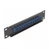 Patch Panel οπτικών ινών DeLOCK 10 ιντσών 12 Port SC Simplex μπλε 1U μαύρο