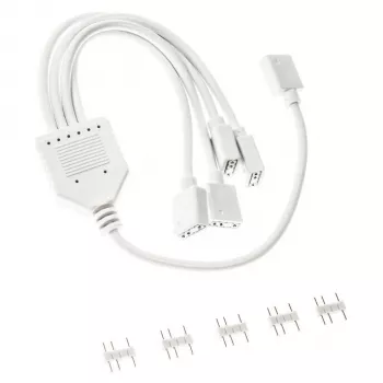 Καλώδιο διαχωριστή ARGB Kolink PGW-AC-KOL-157 30 cm λευκό για υποδοχές 3-Pin-5V-ARGB