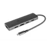 Alcasa HUB-C001A Hub διασύνδεσης USB Type-C 5000 Mbit/s ανθρακί