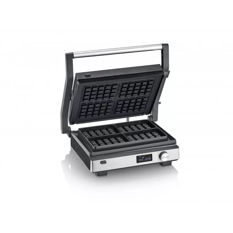 Γκριλ επαφής Severin KG 2380 μαύρο ασημί 2000W ανοξείδωτο ατσάλι
