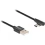 DeLOCK Καλώδιο USB 2.0 Type-A αρσενικό σε USB Type-C αρσενικό γωνιακό 3 m μαύρο