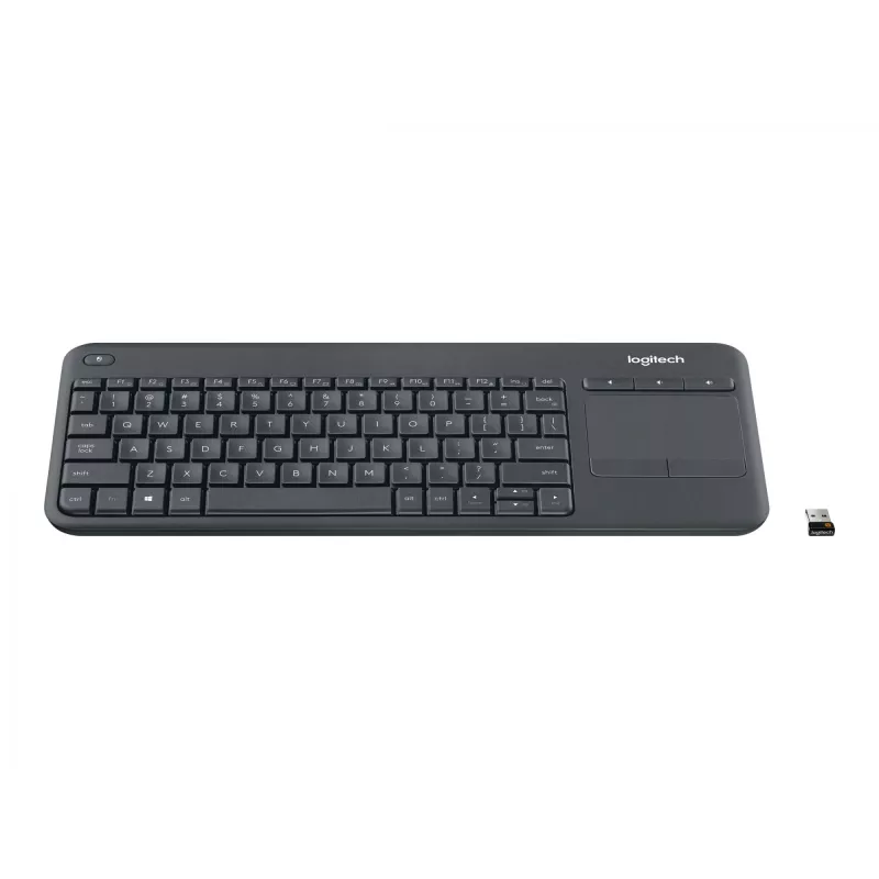 Logitech Wireless Touch Keyboard K400 Plus - πληκτρολόγιο - ασύρματο - 2,4 GHz - Τσεχικό - μαύρο