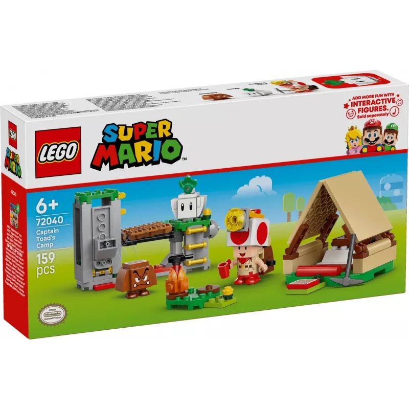 Παιχνίδι κατασκευής LEGO Captain Toads Camp σετ 72040 με διαδραστικές λειτουργίες Super Mario