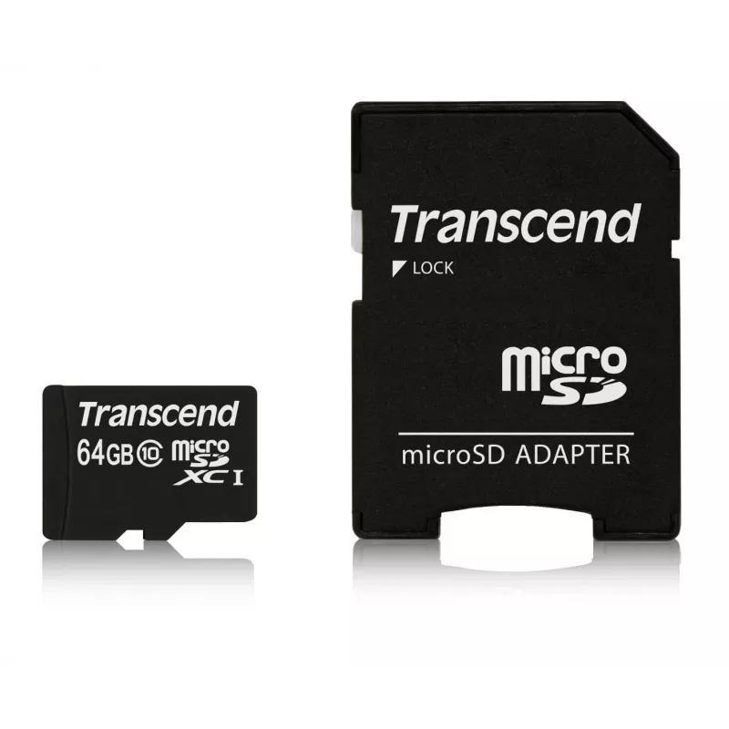 Μνήμη Flash Transcend 64GB MicroSDXC Class 10 με αντάπτορα