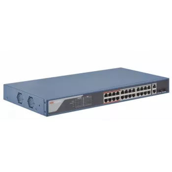 Hikvision DS-3E1326P-EI(B) διαχειρίσιμος διακόπτης (switch) Smart Managed PoE, 24x 10/100 PoE+, ισχύς PoE 370 W