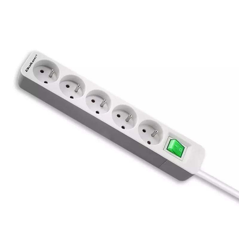 Qoltec 50290 Πολύπριζο 1,8 m 5 πρίζες εσωτερικού χώρου λευκό