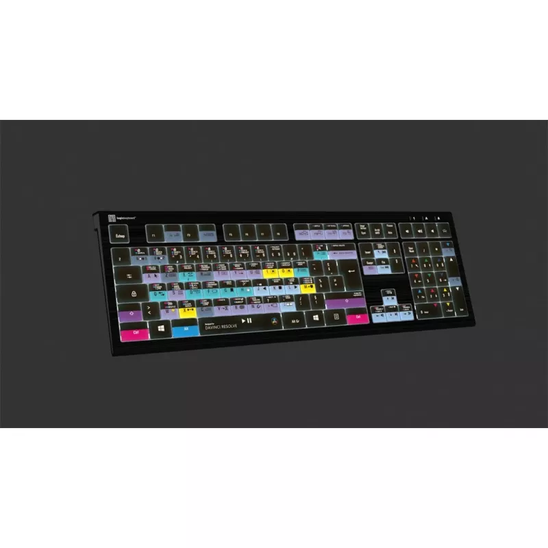 Πληκτρολόγιο Logickeyboard ASTRA 2 USB AZERTY Αγγλικά Μαύρο