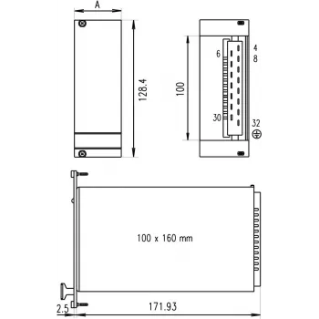 SCHROFF Μπροστινό πάνελ για PSM - FRONTPL.HF PSU PSM 3HE 10TE (21005477)