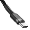 Καλώδιο USB Baseus Cafule 2m USB C μαύρο γκρι