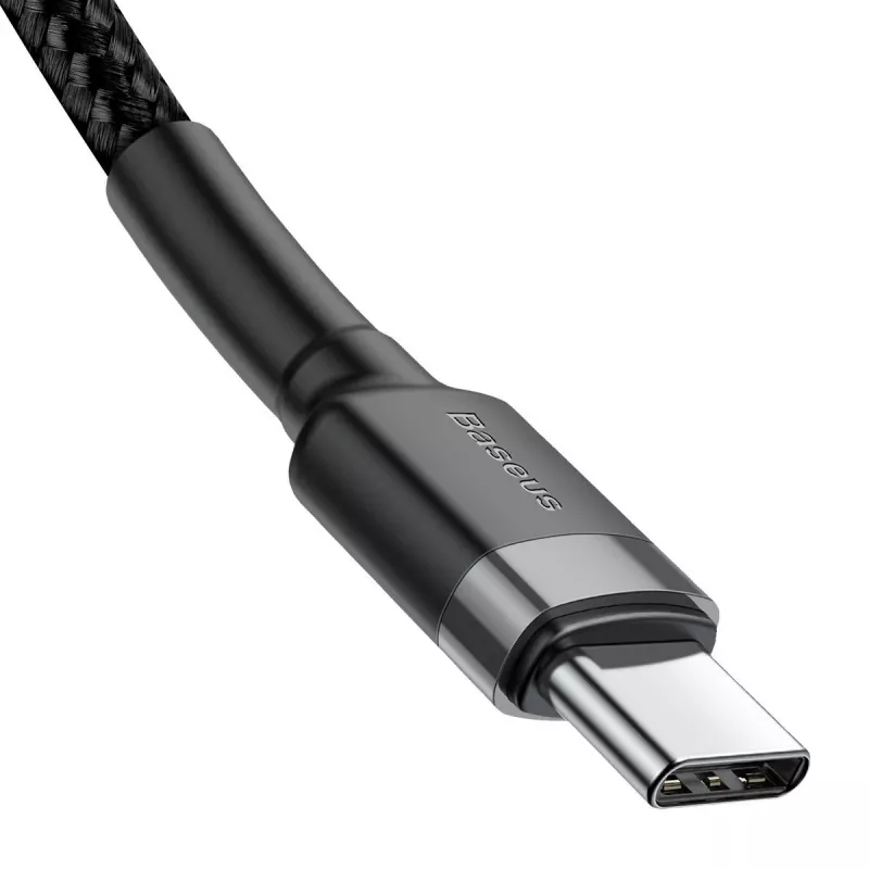 Καλώδιο USB Baseus Cafule 2m USB C μαύρο γκρι