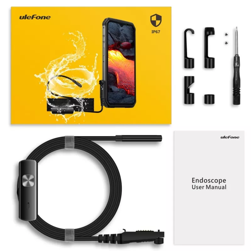 Ulefone uSmart UF-EC Ενδοσκοπική κάμερα για smartphones, Μαύρη