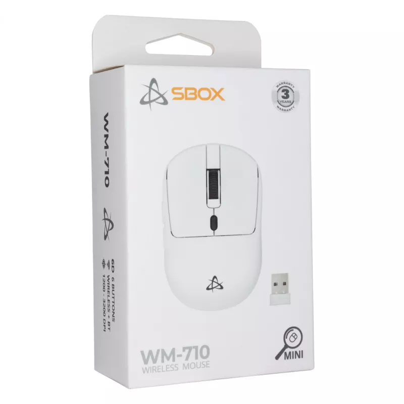 Ποντίκι SBOX WM-710 λευκό ασύρματη διασύνδεση