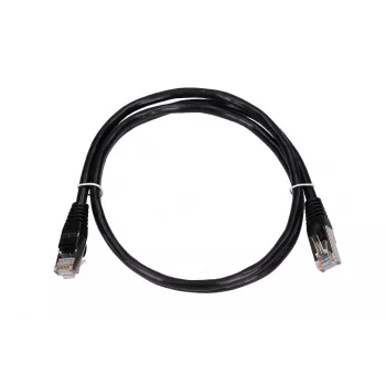 Καλώδιο patch LAN Extralink Cat5e FTP 1 m, F/UTP θωρακισμένο, RJ-45 σε RJ-45, μαύρο