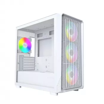 Κουτί PC Montech X5M (W) Micro Tower, Λευκό — Micro-ATX/Mini-ITX, υποστηρίζει τροφοδοτικά ATX, 3x120 mm μπροστά, 1x120 mm πίσω, 2x Θήκες 3,5 ιντσών, 4x Θήκες 2,5 ιντσών