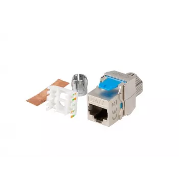 Keystone module Lanberg KSF8-4000 επίπεδο μπλε ασημί RJ-45