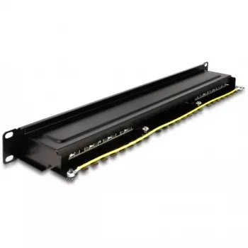 DeLOCK 66876 patch panel 1U Cat6a μαύρο μεταλλικό