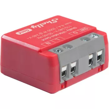 Shelly 1PM Mini Gen4 2 τεμ. — Shelly Wi-Fi έξυπνο ρελέ με μέτρηση ισχύος, συμπαγής μορφή module